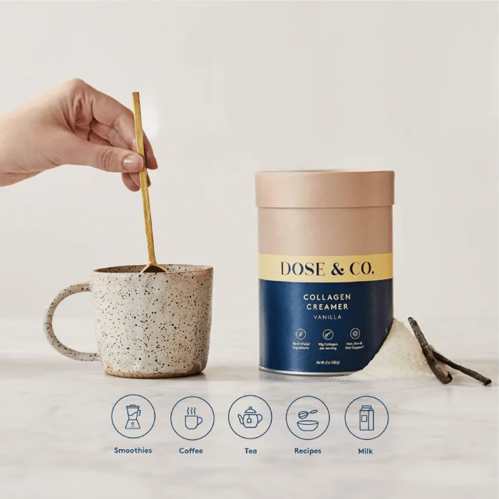 (Discounted Product ) DOSE & CO. Collagen Creamer (Vanilla) 12oz 340g - Image 2