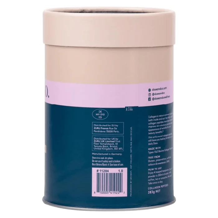 DOSE & CO. Pure Collagen Peptides for Hair, Skin & Nails | Unflavored - 10oz 283g Powder Supplement - Image 3