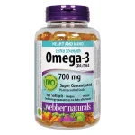Webber Naturals Omega-3 Extra Strength | 700 mg EPA/DHA | Super Concentrated | 100 Softgels
