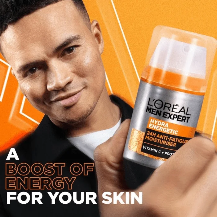 L’Oréal Paris Men Expert Anti-Fatigue Daily Moisturizer | Vitamin C & Protein | 24HR Non-Greasy Hydration | 50ml - Image 2