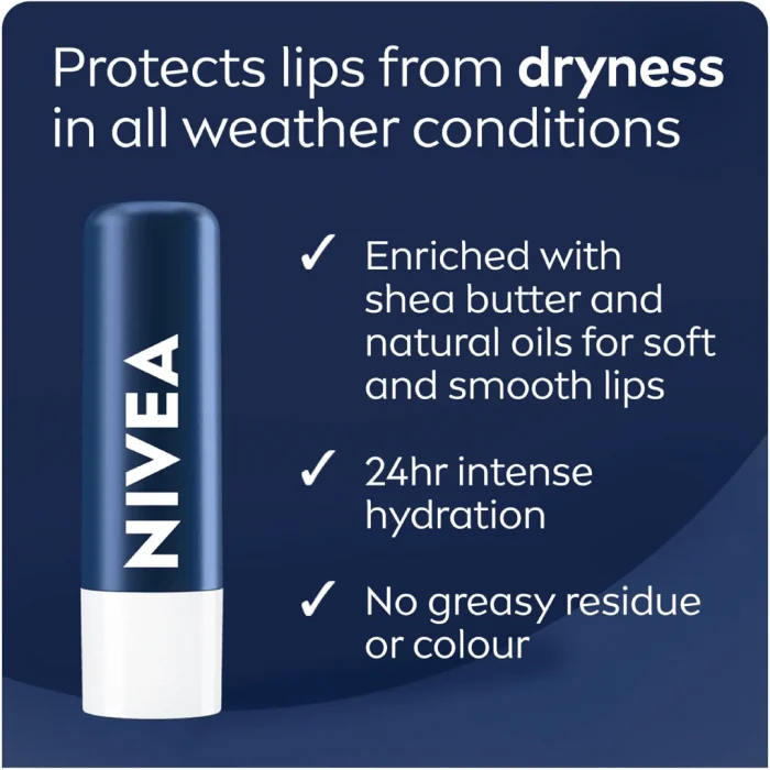 NIVEA MEN Active Care Lip Balm (2 x 4.8g) | Jojoba Oil & Shea Butter | 24-Hour Hydration for Dry Lips - Image 4