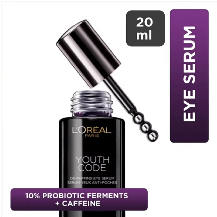 L'Oréal Paris Revitalift Youth Code Eye Serum, 10% Probiotic Ferments + Caffeine – 20ml - Image 4