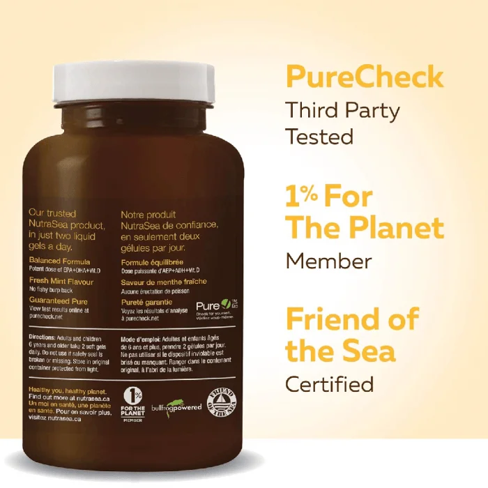 NutraSea Omega-3 + Vitamin D3 Liquidgels - Image 2