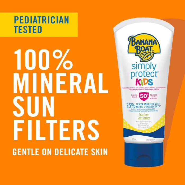 Banana Boat Simply Protect Kids Sunscreen Lotion SPF 50+ – 6 oz - Image 3
