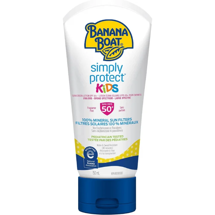 Banana Boat Simply Protect Kids Sunscreen Lotion SPF 50+ – 6 oz - Image 1