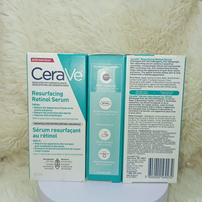 CeraVe Po-re Refining, Resurfacing, BrighTening Retinol Facial Serum 30ml Canada - Image 3