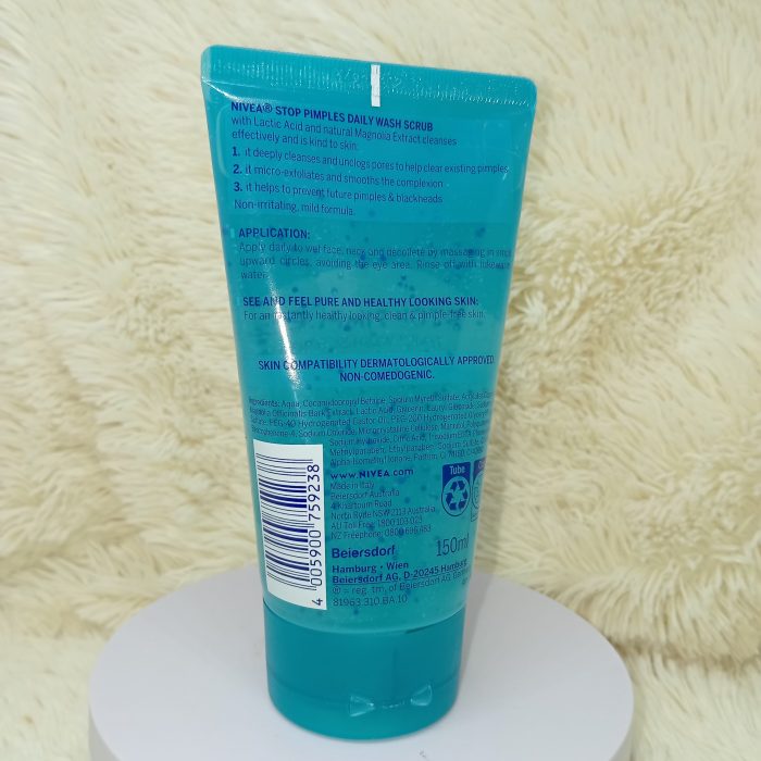 Nivea Stop Pimples Daily Wash Scrub – 150 ml - Image 3