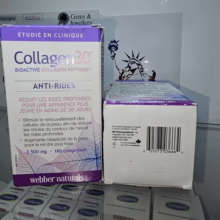 Webber Naturals Collagen30 Anti-Wrinkle | 2,500 mg of Bioactive Collagen Peptides | 180 Tablets - Image 5