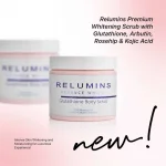 Relumins Premium Whitening Scrub 400ML - Intense Whitening & Exfoliation with Glutathione, Arbutin, Rosehip & Kojic Acid 400ml