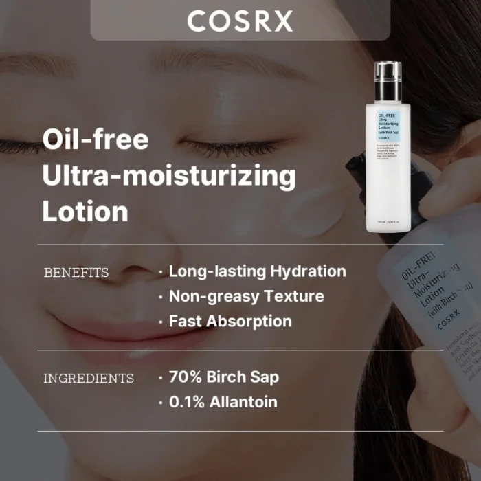 COSRX Oil-Free Ultra-Moisturizing Lotion with Birch Sap 100 ml - Image 3