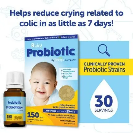 Ddrops® Baby Probiotic Drops – Gentle Colic Relief & Gut Health for Infants