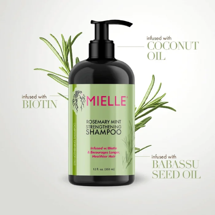 Mielle Organics Rosemary Mint Strengthening Shampoo 355ml - Image 2