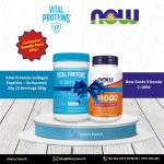 Bundle Pack Vital Proteins Collagen Peptides & Now Foods Vitamin C-1000 Bundle Pack