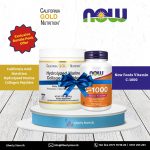 Bundle Pack California Gold Nutrition Hydrolyzed Marine Collagen Peptides & Now Foods Vitamin C-1000