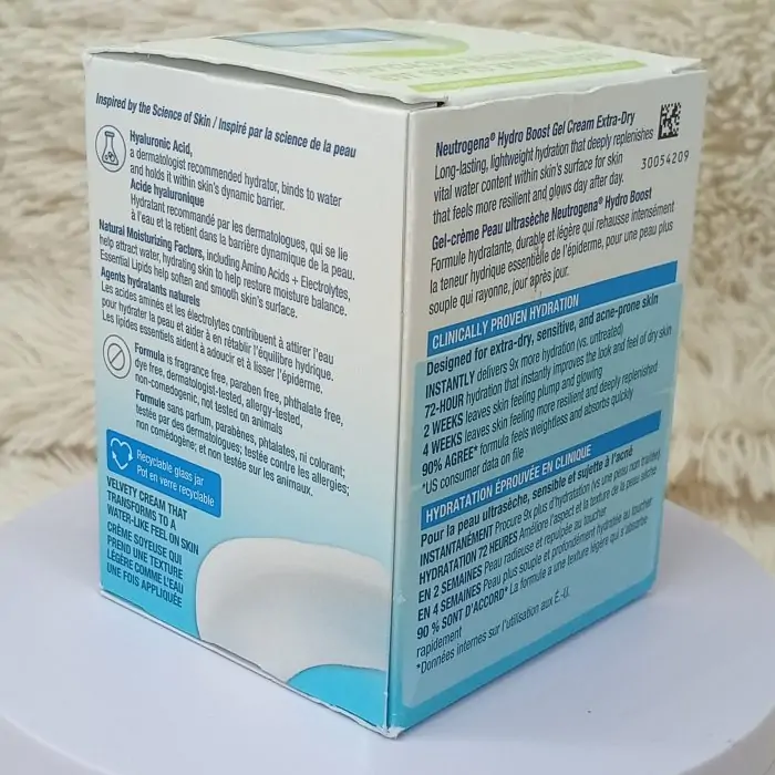 Neutrogena Hydro Boost Gel Cream for Extra Dry Skin 50ml - Image 5