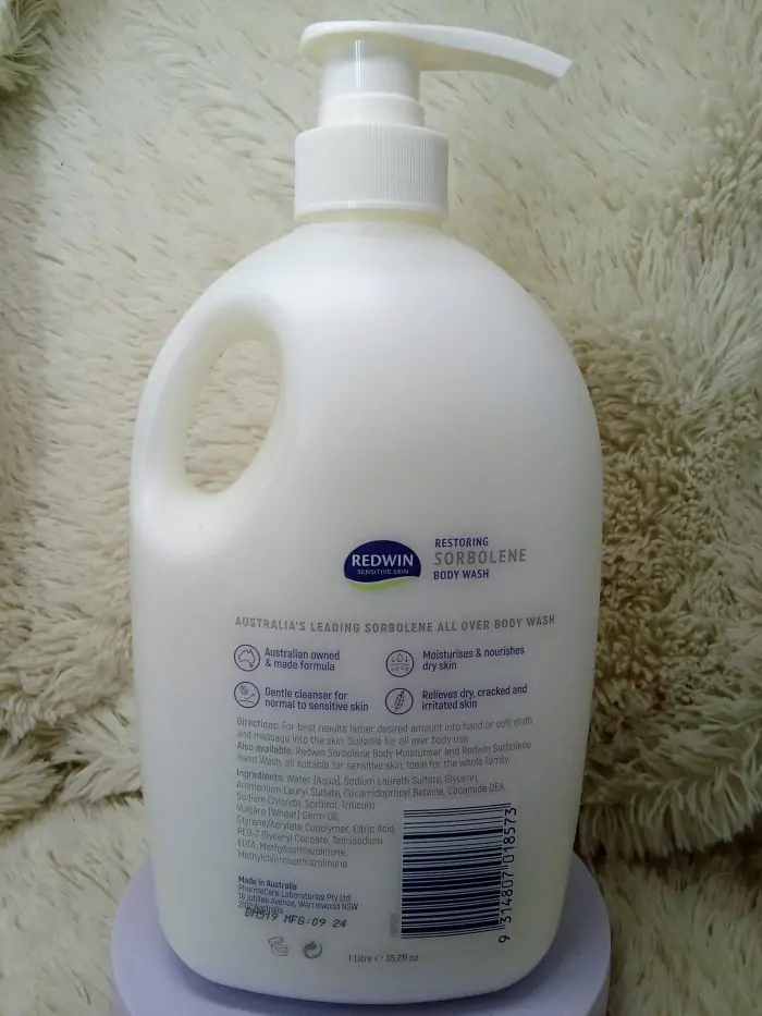 Redwin Sorbolene Body Wash with Vitamin E 1L - Image 2