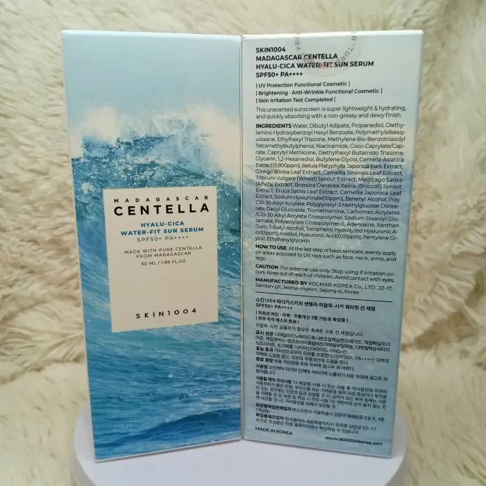 SKIN1004 Madagascar Centella Hyalu-Cica Water-Fit Sun Serum SPF50+ PA++++ (50ml) - Image 10