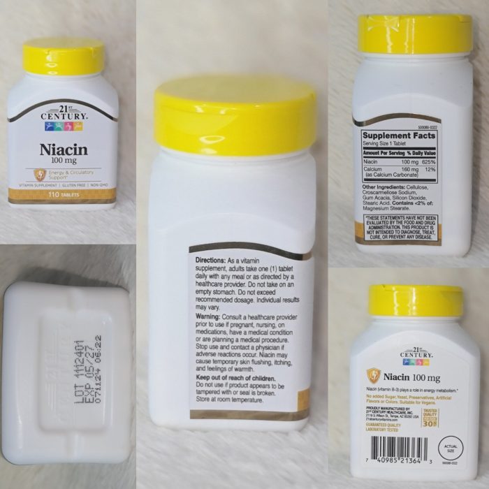 21st Century Niacin 100 mg, 110 Tablets - Image 3