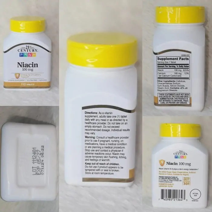 21st Century Niacin 100 mg, 110 Tablets - Image 3