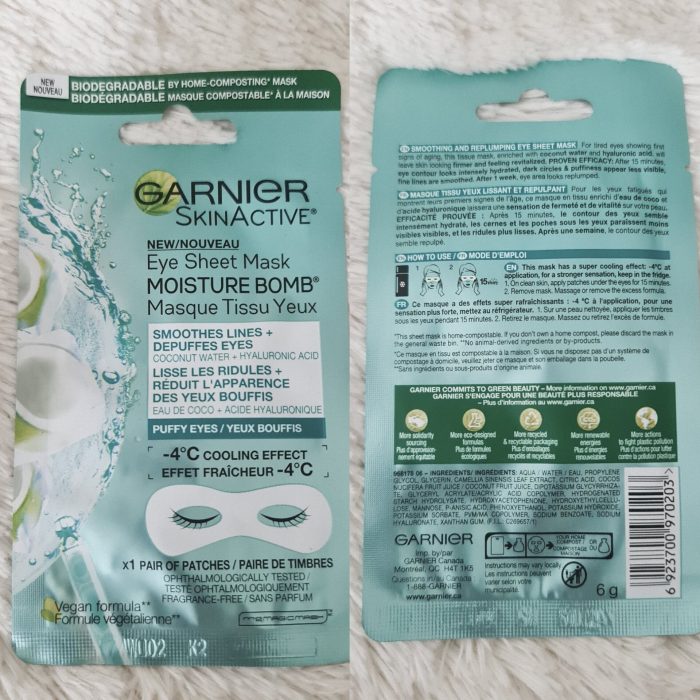 Garnier SkinActive Moisture Bomb Energizing Eye Sheet Mask - Image 7