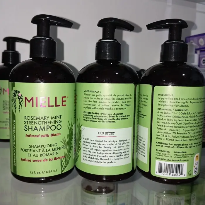 Mielle Organics Rosemary Mint Strengthening Shampoo 355ml - Image 3