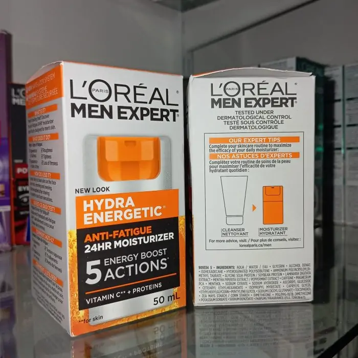 L’Oréal Paris Men Expert Anti-Fatigue Daily Moisturizer | Vitamin C & Protein | 24HR Non-Greasy Hydration | 50ml - Image 8
