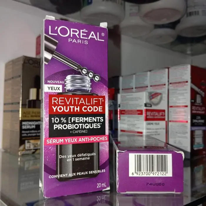 L'Oréal Paris Revitalift Youth Code Eye Serum, 10% Probiotic Ferments + Caffeine – 20ml - Image 5
