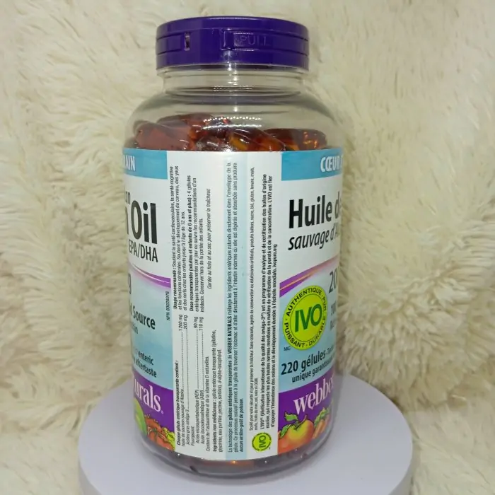 Webber Naturals Wild Alaskan Salmon Oil, 200 mg, 220-Count - Image 7