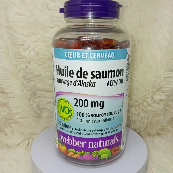 Webber Naturals Wild Alaskan Salmon Oil, 200 mg, 220-Count - Image 5