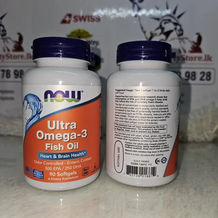 NOW Foods Ultra Omega-3 Molecularly Distilled and Enteric Coated - 90 Softgels - Image 5