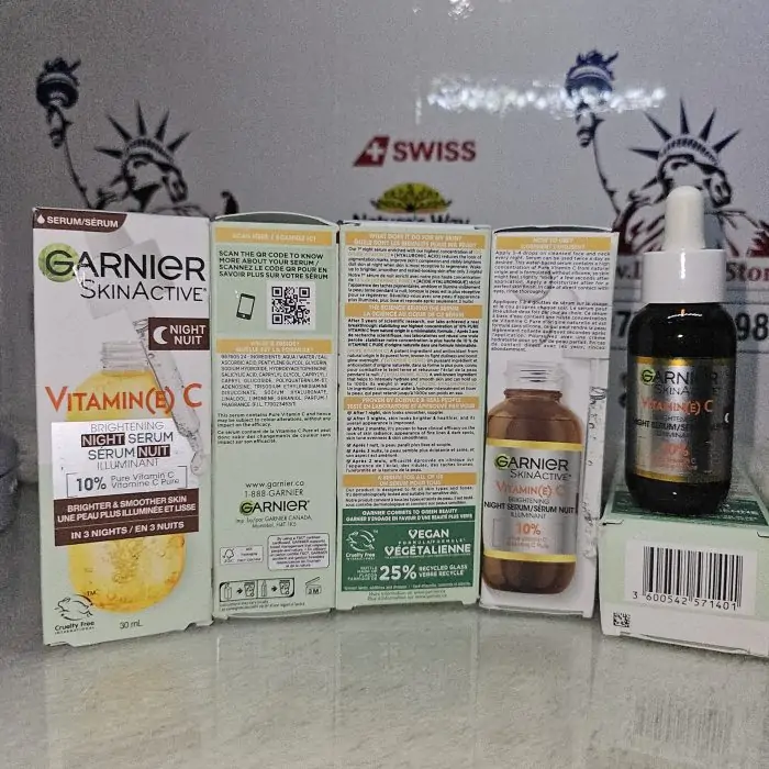 Garnier SkinActive Brightening Night Vitamin-C Serum 30ml - Image 6