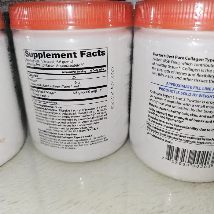 Doctor's Best Pure Collagen Types 1 and 3 Powder, 7.1 oz (200 g) - Image 3