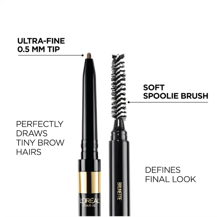 L'Oreal Paris Makeup Brow Stylist Definer Waterproof Eyebrow Pencil - Ultra-Fine Mechanical Pencil - Image 4