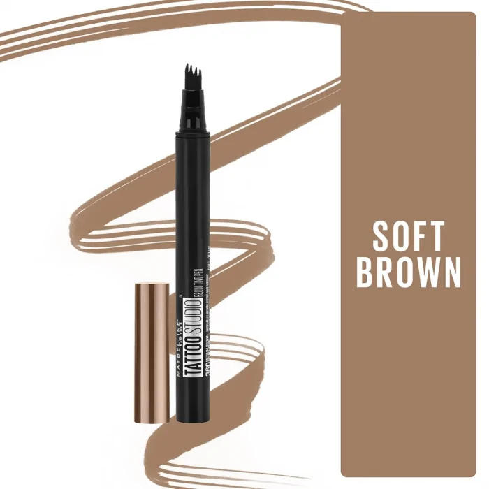 Maybelline New York TattooStudio Brow Tint Pen Makeup in Soft Brown - Image 1