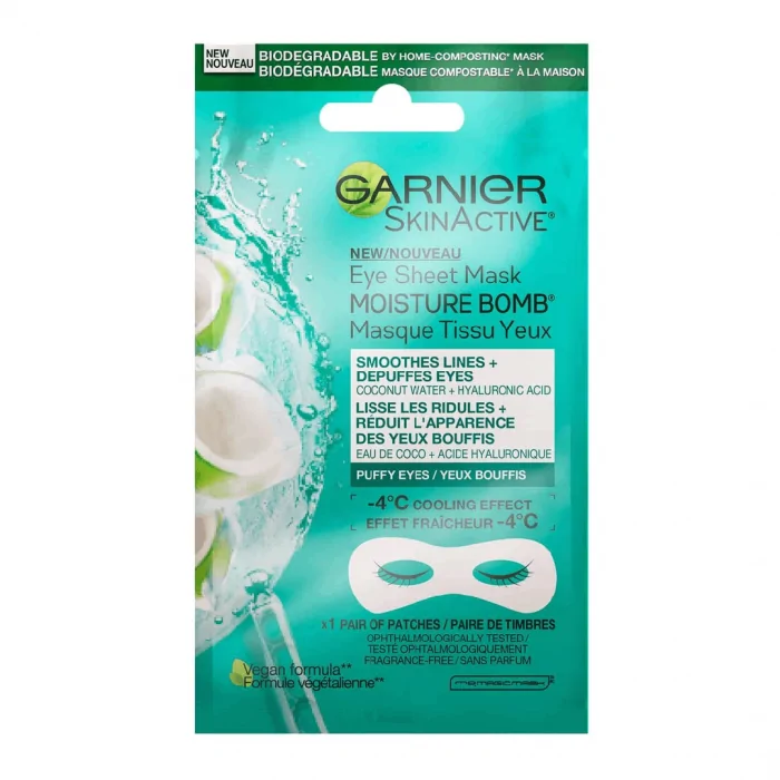 (Discounted Product ) Garnier SkinActive Moisture Bomb Energizing Eye Sheet Mask - Image 1