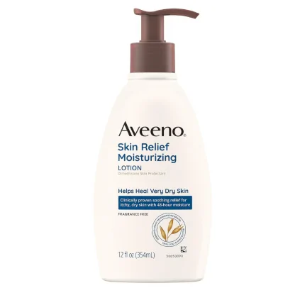 Aveeno Skin Relief 24-Hour Moisturizing Lotion with Shea Butter & Triple Oat Complex – 12 fl. oz