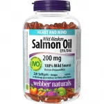 Webber Naturals Wild Alaskan Salmon Oil, 200 mg, 220-Count