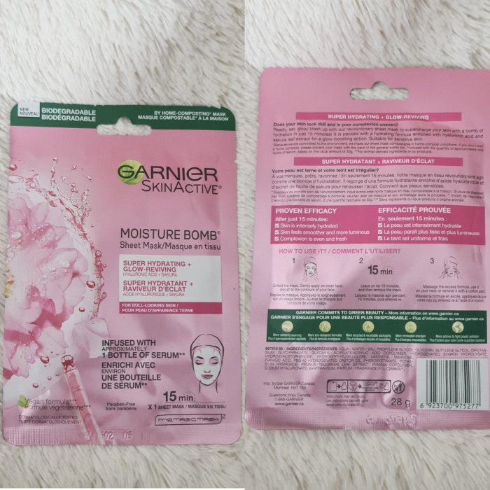 Garnier SkinActive Moisture Bomb Super Hydrating + Glow-Reviving Sheet Mask - Image 4