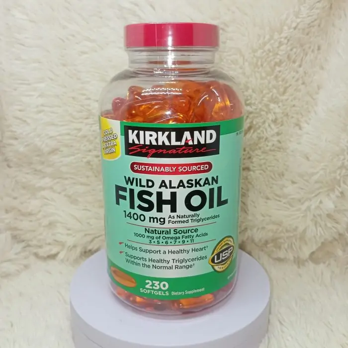 Kirkland Signature Wild Alaskan Fish Oil 1400 mg, 230 Softgels - Image 3