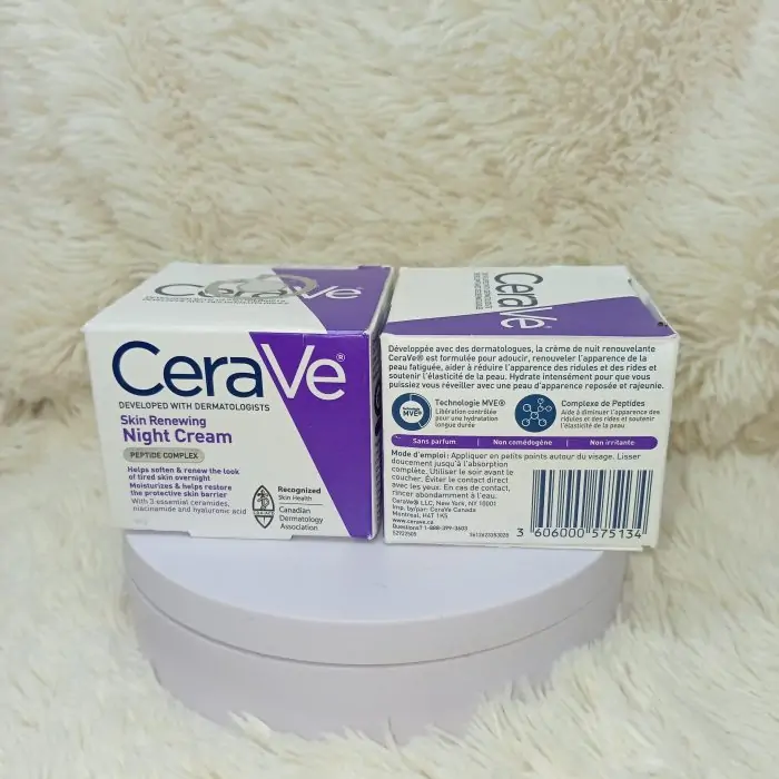 CeraVe Skin Renewing Night Cream  Niacinamide, Peptide Complex, and Hyaluronic Acid Moisturizer for Face  50ml (Canada) - Image 4