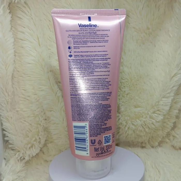 Vaseline Gluta-Hya Serum Burst Lotion Dewy Radiance 330ml - Image 5