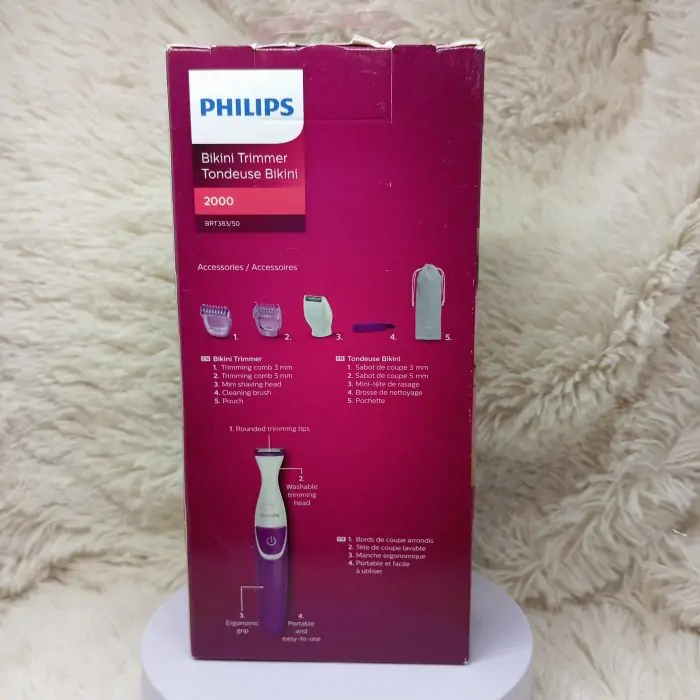 Philips Beauty Bikini Genie Cordless Trimmer for Bikini Line Hair Removal, with Shaving Head and Comb - Image 12
