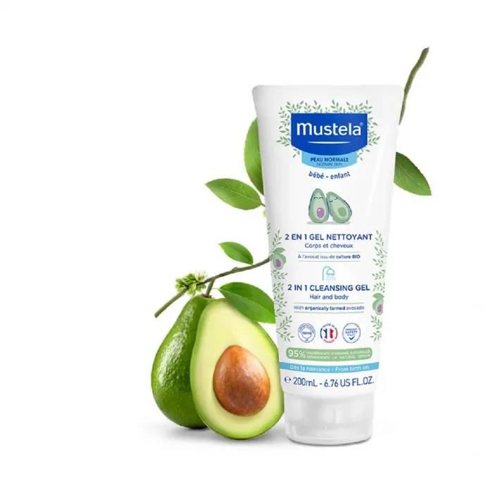 Mustela 2 In 1 Cleansing Gel Hair & Body 200 ml - Image 1