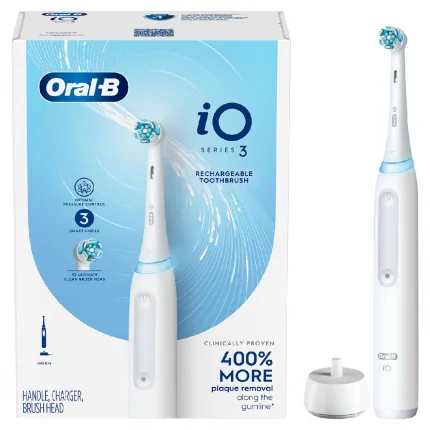 Oral-B iO Series 3 Electric Toothbrush with (1) Brush Head, Rechargeable, White