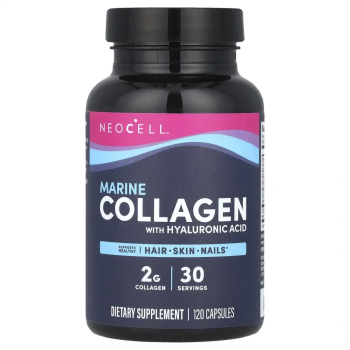 NeoCell, Marine Collagen With Hyaluronic Acid, 120 Capsules USA (Packaging may vary)