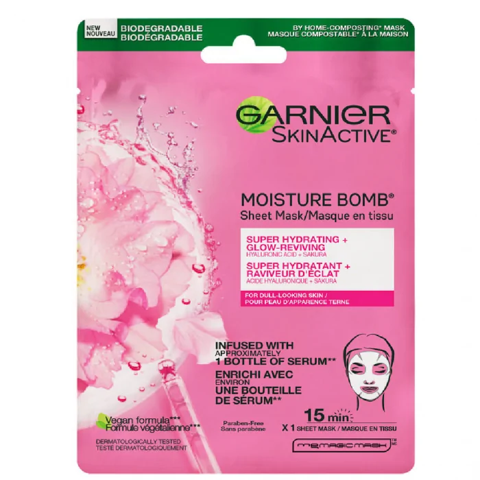 Garnier SkinActive Moisture Bomb Super Hydrating + Glow-Reviving Sheet Mask