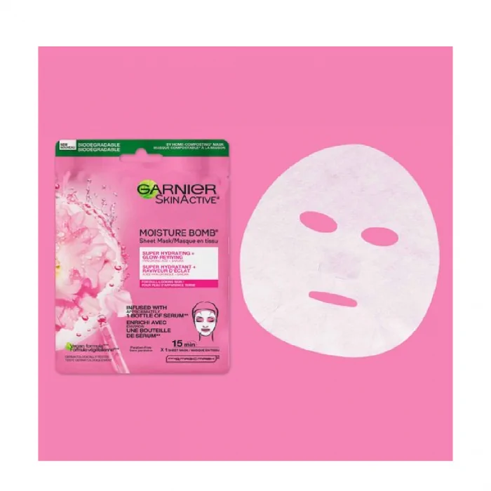 Garnier SkinActive Moisture Bomb Super Hydrating + Glow-Reviving Sheet Mask - Image 2