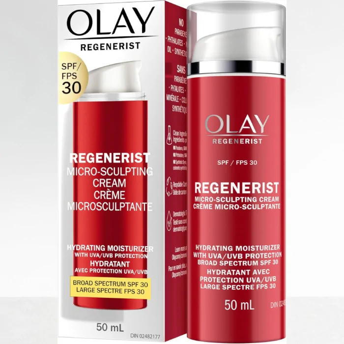 Olay Regenerist Micro-Sculpting Cream Face Moisturizer with SPF 30 Broad Spectrum, 50 ml - Image 1