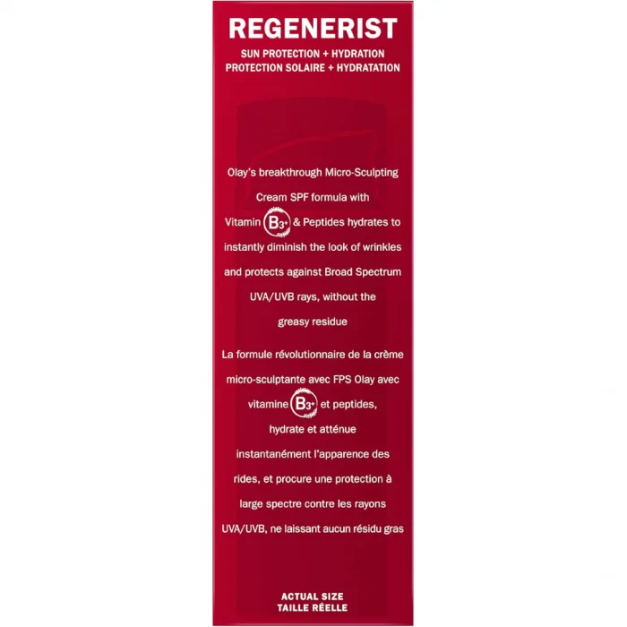 Olay Regenerist Micro-Sculpting Cream Face Moisturizer with SPF 30 Broad Spectrum, 50 ml - Image 3