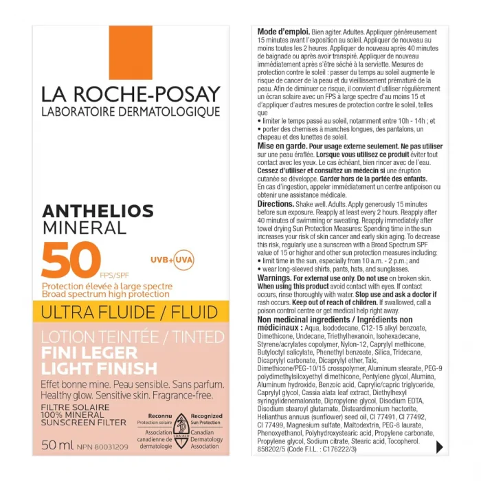 La Roche-Posay Anthelios Mineral Tinted Ultra Fluid SPF 50+ Facial Sunscreen 50ml - Image 2